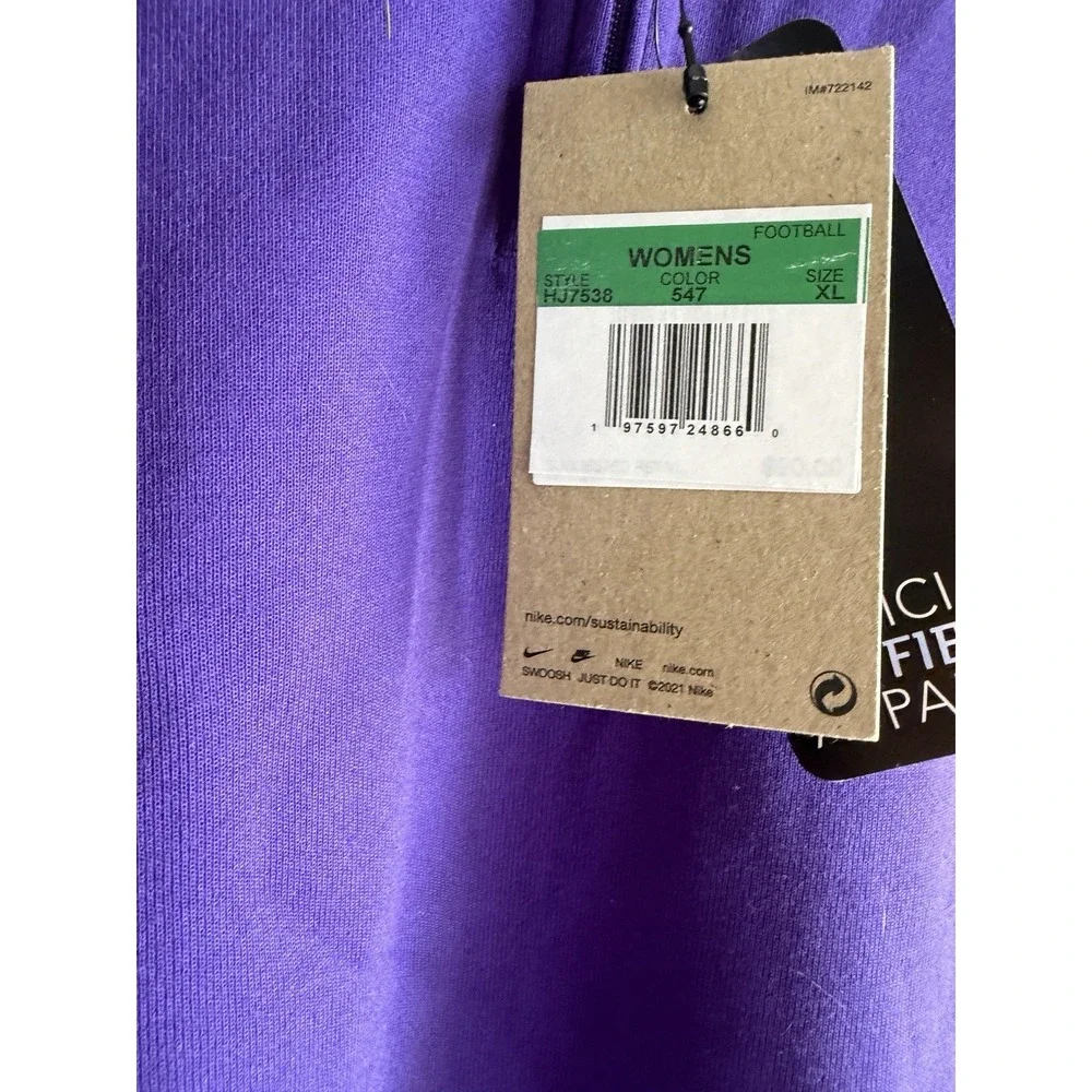 New LSU Tigers Shirt Womens XL Purple Nike Dri-Fit Long Sleeve 1/4 Zip NCAA